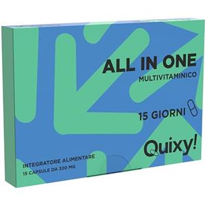 Quixy All In One - Integratore Multivitaminico con 16 Vitamine Essenziali e MSM per Energia, Immunità e Benessere Quotidiano - 15 Capsule Made in Italy
