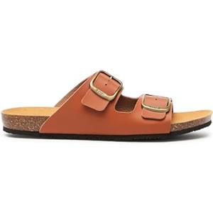 Scholl Didier, Sandali Uomo, 2 cinturini, Cognac, 46 EU