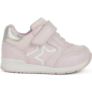 Geox B Rishon Girl A, Scarpe Primi Passi Bimba 0-24, Pink Silver, 21 EU