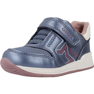 Geox B Rishon Girl A, Scarpe Primi Passi Bimba 0-24, Dk Sky off White, 19 EU