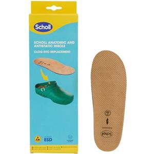 Dr. Scholl's Scholl Solette Anatomiche e Antistatiche, Solette Unisex per Clog Evo, Taglia 40-41, Confezione da 1 paio