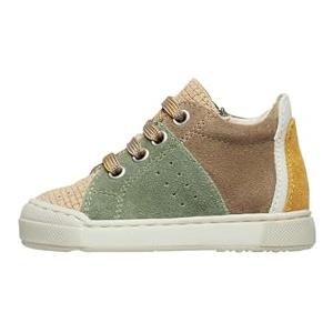 Falcotto FABRON Zip Suede Woven/Suede SPAZZ/Nappa SPAZZ Sand-Oli Scarpe da Bambini, Taglia 24