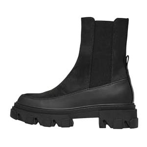 ONLY Onltola-1 Nubuck Pu Chunky Boot-Noos - Stivaletto da donna, Nero, 41 EU