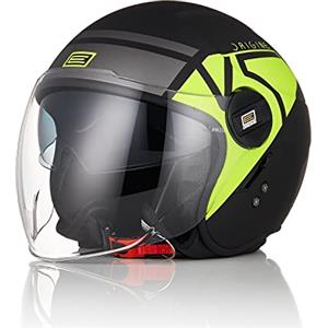 ORIGINE Casco Moto Jet Casco Scooter con Doppia Visiera Omologato ECE 22-06