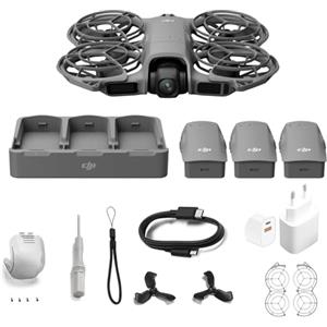 DJI Neo 2 Combo Fly More (drone singolo), drone 4K con fotocamera, decollo e atterraggio dal palmo, controllo con gesti (Spina)