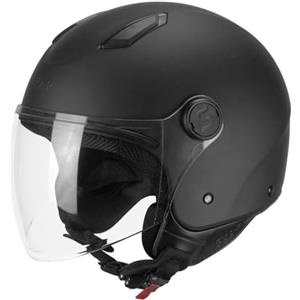 Generico Casco Demi Jet 1LHA LUKE Mono Nero Opaco Ece 2206 (L: (59 cm))
