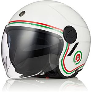 TORC Casco Moto Jet Casco Scooter con Doppia Visiera Omologato ECE 22-06