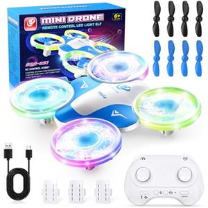 Korffe Mini Drone per Bambini Giocattoli da 6 7 8 9 10+ Anni Ragazzi, RC Aereo Giocattolo Drone per Bambini e Principianti con Luci LED Regali per Interni ed Esterni per Ragazzi e Ragazze