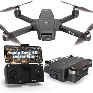 TTROARDS TT36 Drone GPS con Fotocamera 4K per Adulti 5G WiFi Trasmissione in Tempo Reale GPS Ritorno Intelligente Seguimi RC Quadcopter Motore Brushless Droni per Principianti