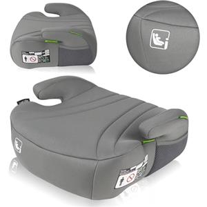 Lionelo Rialzo Auto per bambini LUUK I-Size Gruppo 2/3, 125-150 cm (22-36kg) Booster Leggero 1,6 kg e Comodo - Schiuma Adattiva, Braccioli, Traspirante e Lavabile, Facile installazione con cintura