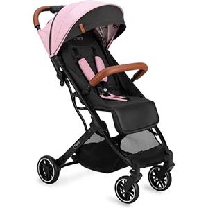 MoMi ESTELLE Passeggino Leggero per bambini da 6 mesi fino a 15 kg - pieghevole da viaggio, cinture a 5 punti, schienale reclinabile, cappottina estensibile, ruote EVA, posizione verticale da chiuso