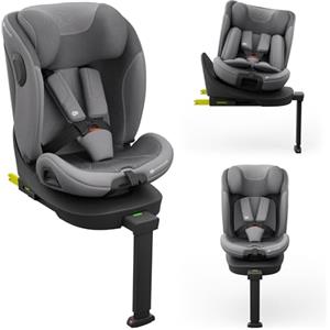 kk Kinderkraft Kinderkraft I-360 2 PRO Seggiolino auto 0-36 kg, I-SIZE 40-150 cm, Seggiolino 360 girevole, con Isofix Base, Reclinabile Posizione sdraiata, Poggiatesta regolabile, Gruppo 0 1 2 3, Grigio