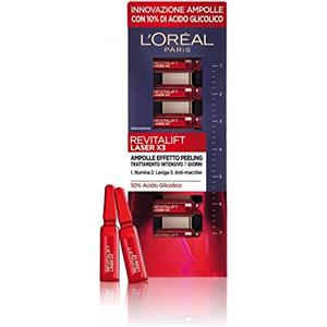 L'Oreal Paris L'Oréal Paris Ampolle Revitalift Laser X3, Arricchite con Acido Glicolico Puro Concentrato al 10%, Effetto Pelle Nuova, 7x1 ml