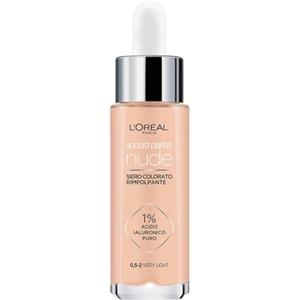 L'Oreal Paris L'Oréal Paris Siero Colorato Accord Parfait, Per Pelle Rimpolpata e Idratata, Finish Naturale, Texture Leggera, Tonalità: 0,5-2 Very Light, 30 ml