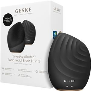 GESKE | Spazzola per il viso SmartAppGuided™ 5 in 1 | Spazzola elettrica per la pulizia del viso | Spazzola morbida in silicone | Pulizia del viso professionale | Massaggiatore facciale