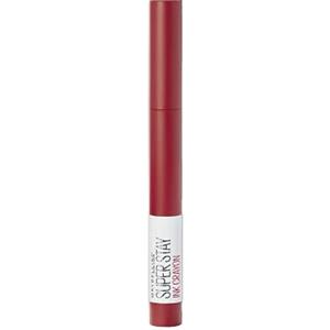 Maybelline New York Rossetto Matita SuperStay Ink Crayon, Colore Matte a Lunga Tenuta, Hustle in Heels (45),
