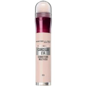 Maybelline New York Correttore Multi-Uso, Idratante e con Coprenza Modulabile, Imperfezioni e Occhiaie Coperte, Con Bacche di Goji e Haloxyl, Cancella Età, Tonalità: 03 Fair, 6,8 ml
