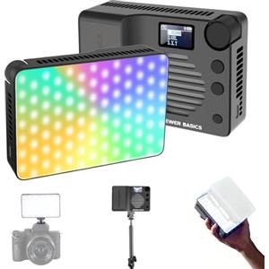 NEEWER BASICS BS40C Luce per Video Magnetica RGB per Fotocamera, Modalità Boost 45W, Piccolo Pannello LED Camera 4800lx/0,5m CRI95+ 2500-10000K 14 Scene 5000mAh per DSLR Treppiede Streaming Foto Vlog