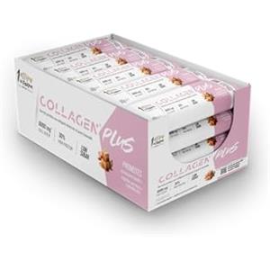 1 Attimo in Forma Collagen Plus Caramello | 12 Barrette Proteiche con 6000 mg di Collagene, 30% Proteine, Basso Zucchero, Snack Fitness e Benessere