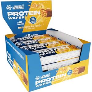Applied Nutrition Protein Wafer Bar al Cioccolato al Latte e Arachidi, 10g di Proteine per Barretta, Senza Zuccheri Aggiunti, Snack Croccante con Strati di Wafer, 39g, 12 Barrette
