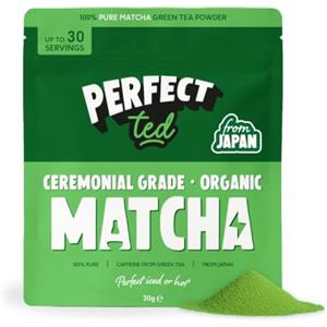 Perfect Ted Polvere | Matcha 30g | Grado Cerimoniale | Polvere di Tè Matcha Giapponese | Matcha Fuel | 30 Porzioni (30g, Organico)