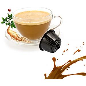 KICKKICK 16 Capsule Caffè Al Ginseng Compatibili con Nescafé Dolce Gusto - Bevanda Solubile in Cialde