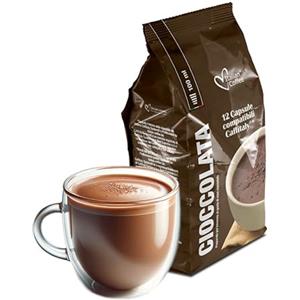 La Capsuleria CIOCCOLATA (96 Capsule) compatibili con Caffitaly, 8 confezioni x 12 Capsule