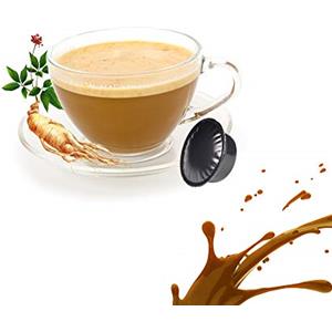 KICKKICK 50 Capsule Caffe Solubile al Ginseng - Cialde Compatibili con Lavazza A Modo Mio