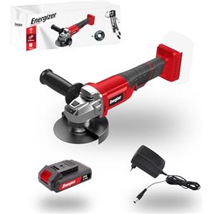 Energizer Smerigliatrice angolare senza fili 20 V - 8000 RPM, disco 125 mm, alloggiamento di protezione, interruttore di sicurezza, batteria 20 V e caricatore inclusi