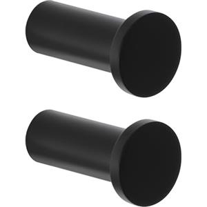 SAYAYO Ganci Accappatoio Bagno Nero in Acciaio Inox Ganci Appendiabiti, Appendi Strofinacci Cucina Gancio da Parete Appendi Accappatoio Bagno Capacità Carico 15 kg, 2 Pezzi, EGOY001Y-B-2P
