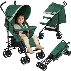 LIONELO Elia Passeggino Leggero e Pieghevole per bambini da 6 mesi a 15kg, Schienale regolabile alla posizione sdraiata, Cinture 5punti Cesta e Cappottina Grandi