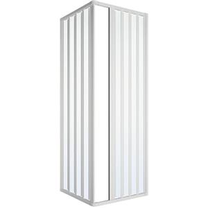 Linea Doccia Box Doccia a Soffietto | Estensibile, Apertura Reversibile, Facile da Installare, Maniglia Integrata, Sistema Anti-Sporcizia, 65x65x185 cm, Bianco, PVC