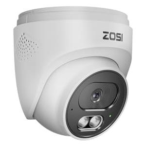 ZOSI 4MP PoE Telecamera di Sorveglianza Esterna, Rilevamento Persone/Veicoli, Visione Notturna IR 30 m, Compatibile SOLO con NVR PoE della ZOSI, C220