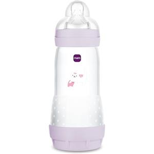 MAM Biberon Easy Start 320 ml, Biberon anticolica per allattamento misto, Riduce le bolle d'aria e il rischio di coliche, Accessori neonati 4+ mesi autosterilizzanti e con tettarella misura 3, Rosa