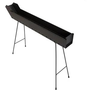 Paluplus Barbecue per Arrosticini in acciaio verniciato Nero, Misura 100x14x75 cm, Canaletta a 4 Gambe Pieghevoli, Fori di Ventilazione, Grill a carbone per Spiedini, Made in Italy -029