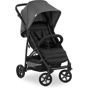 hauck Rapid 4, Grigio - Passeggino dalla Nascita fino a 22 kg, Ruote Antiforatura di Plastica, Poggiapiedi e Schienale Regolabili, Cesto Portaoggetti, Chiusura Facile, Pieghevole