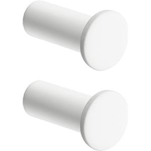 SAYAYO Ganci Accappatoio Bagno in Acciaio Inox Gancio Appendiabiti, Appendi Strofinacci Cucina Ganci da Parete Appendi Accappatoio Bagno Capacità Carico 15 kg, 2 Pezzi, Bianco