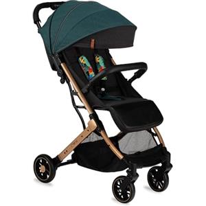 MoMi ESTELLE Passeggino Leggero per bambini da 6 mesi fino a 15 kg - pieghevole da viaggio, cinture a 5 punti, schienale reclinabile, cappottina estensibile, ruote EVA, posizione verticale da chiuso