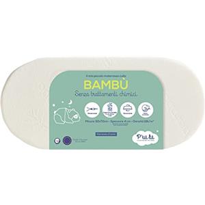 P'tit Lit - Materasso da culla in bambù - 72x32 cm - Viscosa morbida e setosa per il bambino - Ideale carrozzina e culla - Reversibile - Sfoderabile - Fabbricazione europea