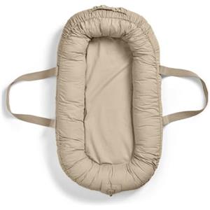 Elodie Details Baby Nest Nido per Neonato Portatile, Riduttore Lettino Neonato Nido Coccolone in 100% Cotone Lavabile 78x45 cm - Pure Khaki