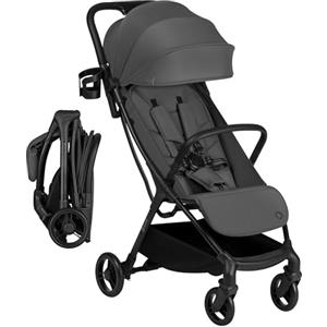 Lionelo AGIA Passeggino Leggero e Compatto fino a 22 kg / 4 anni Pieghevole con una Mano, Posizione Distesa, Seduta Ampia, Pannello di ventilazione, Ammortizzazione, Grande Cestello Regolazione Facile