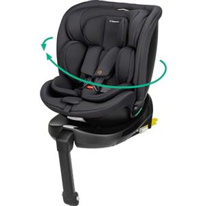 Bebeconfort RevolveFix Plus 360 i-Size, Girevole 360 Gradi, Seggiolino Auto 0-36 Kg, 0-12 Anni, ISOFIX, Seggiolino Reclinabile 8 Posizioni, 12 Posizioni Poggiatesta, Tessuti Traspiranti, Full Black