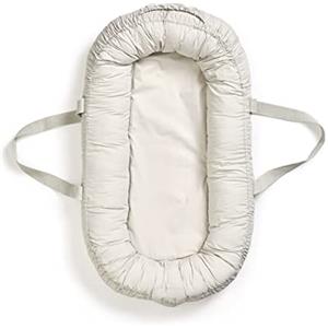 Elodie Details Baby Nest Nido per Neonato Portatile, Riduttore Lettino Neonato Nido Coccolone in 100% Cotone Lavabile 78x45 cm - Vanilla White