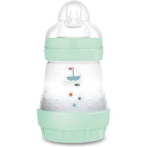 MAM Biberon Easy Start 160 ml, Biberon anticolica per allattamento misto che riduce le bolle d'aria e il rischio di coliche, Accessori neonati autosterilizzanti e con tettarella misura 1, Verde