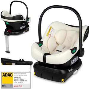 LIONELO ASTRID I-size SET Seggiolino Auto per Bambini con Base 40-87 cm Ovetto per Neonati Montaggio ISOFIX, Cinture di Sicurezza a 3 Punti Protezione Laterale, Inserto Dri-Seat, i-Size R129