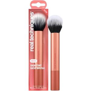 Real Techniques Skin Tint Base Brush, Liquid Foundation Makeup Brush for Skin Tint & Tinted Moisturizer, Streak-Free Blending, UltraPlush Bristles, Cruelty-Free, 1 Count