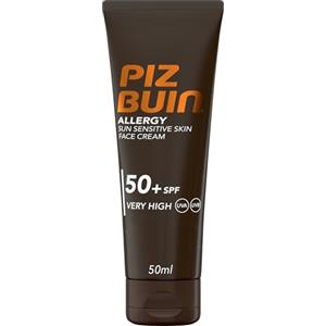 PIZ BUIN Allergy Crema Solare Viso SPF 50+, Protezione solare viso 50+ per pelli delicate e sensibili al sole, Crema viso SPF 50+ con filtro solare UVA/UVB e resistente all'acqua, 50 ml