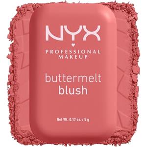NYX Professional Makeup Blush in Polvere, Per un Look Fresco e Colorato, Arricchito con Burro di Mango, Mandorle e Karitè, Sfumabile, Buttermelt, Tonalità: Feeling Butta, 5 g