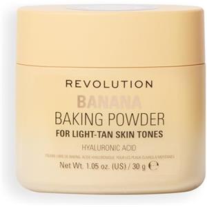 Revolution Beauty London Revolution Loose Baking Powder - Cipria fissante in polvere libera, finish luminoso, assorbe lucidità e sebo in eccesso, vegana e cruelty-free, 30 g, Banana