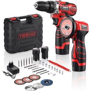 TEENO 16,8 V Kit trapano-smerigliatrice a percussione a batteria con 25 + 1(45 Nm)